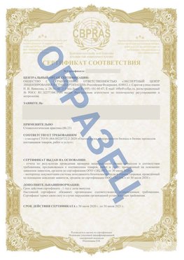 Образец Сертификат СТО 01.064.00220722.2-2020 Димитровград Сертификат СТО 01.064.00220722.2-2020 