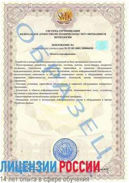 Образец сертификата соответствия (приложение) Димитровград Сертификат ISO 27001